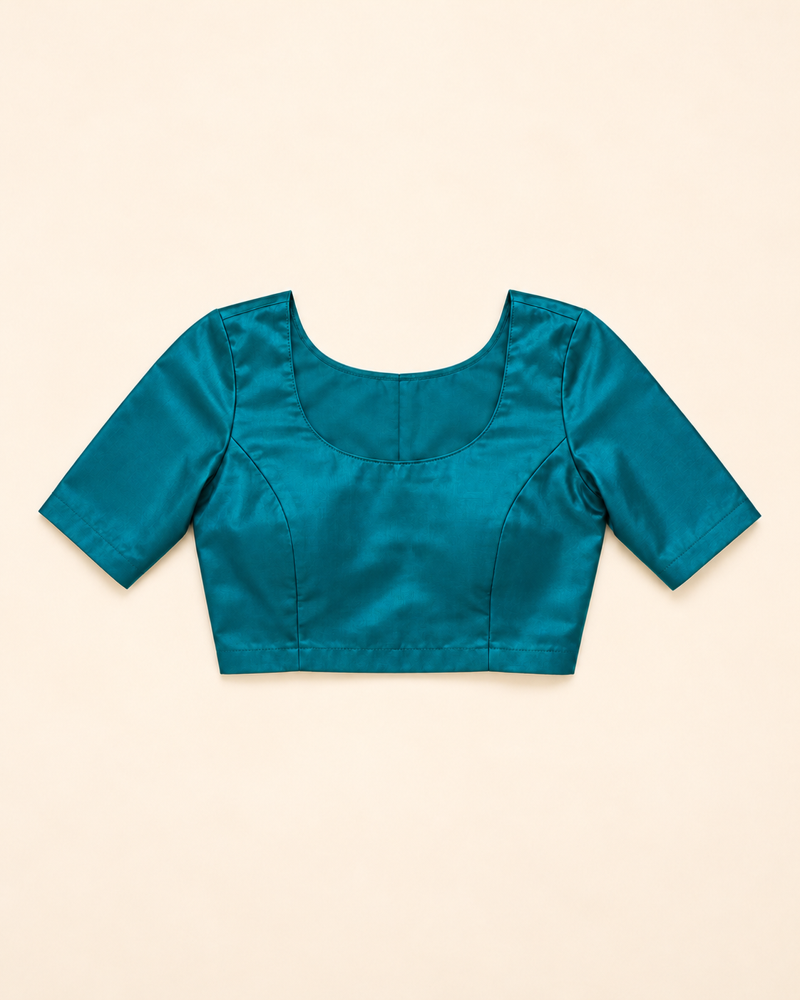 Turquoise stitched blouse styling example