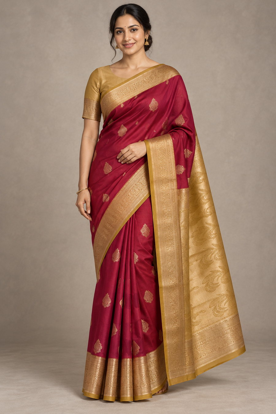 red saree — model-voorkant